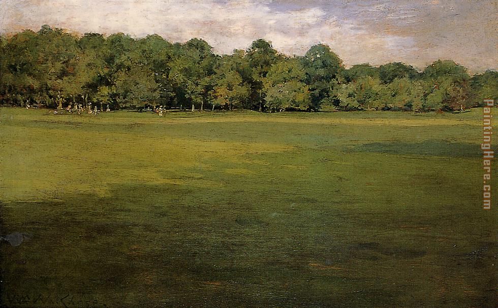 Croquet Lawn, Prospect Park painting - William Merritt Chase Croquet Lawn, Prospect Park art painting